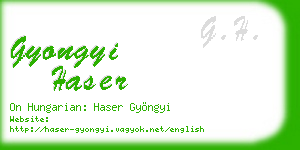 gyongyi haser business card